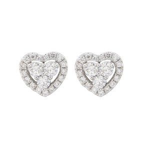Jacket earrings in white gold set with Diamonds
